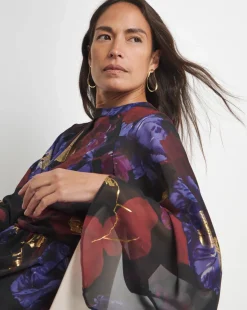 Joanna Hope Printed Maxi Dress With Gold Foil