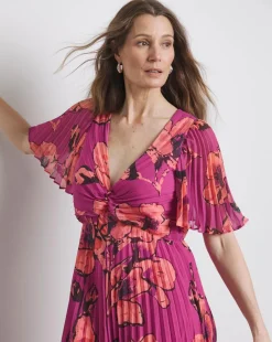 Joanna Hope Printed Pleated Dress