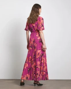 Joanna Hope Printed Pleated Dress