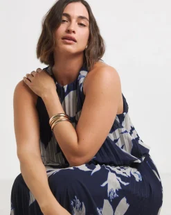 Joanna Hope Printed Pleated Dress