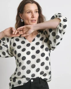 Joanna Hope Puff Sleeeve Blouse