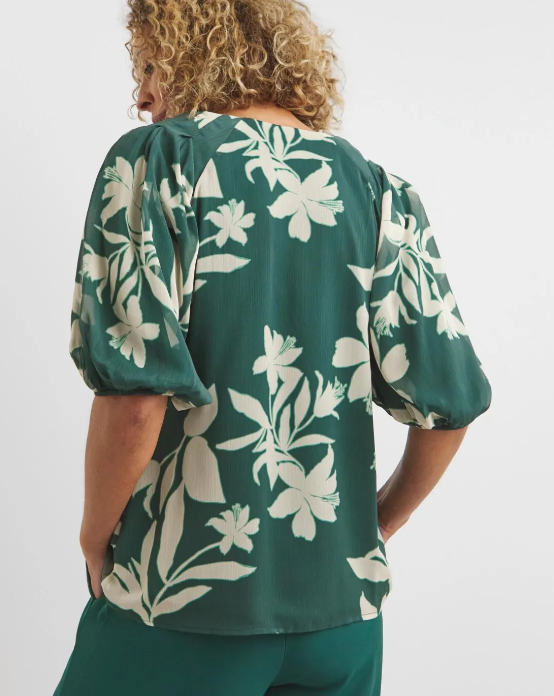 Joanna Hope Puff Sleeve Blouse