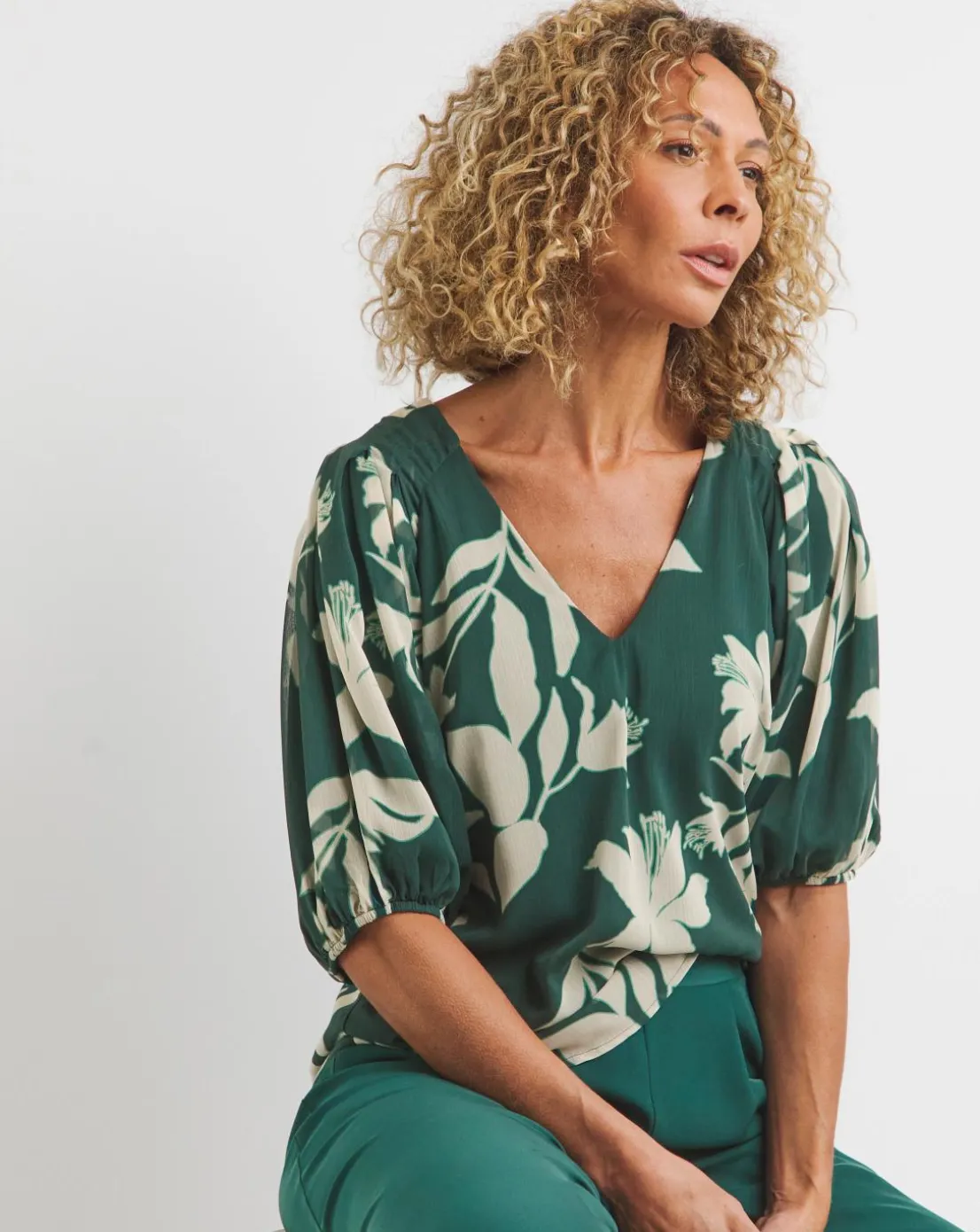 Joanna Hope Puff Sleeve Blouse