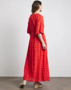 Joanna Hope Puff Sleeve Broderie Dress