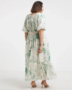 Joanna Hope Puff Sleeve Printed Dress