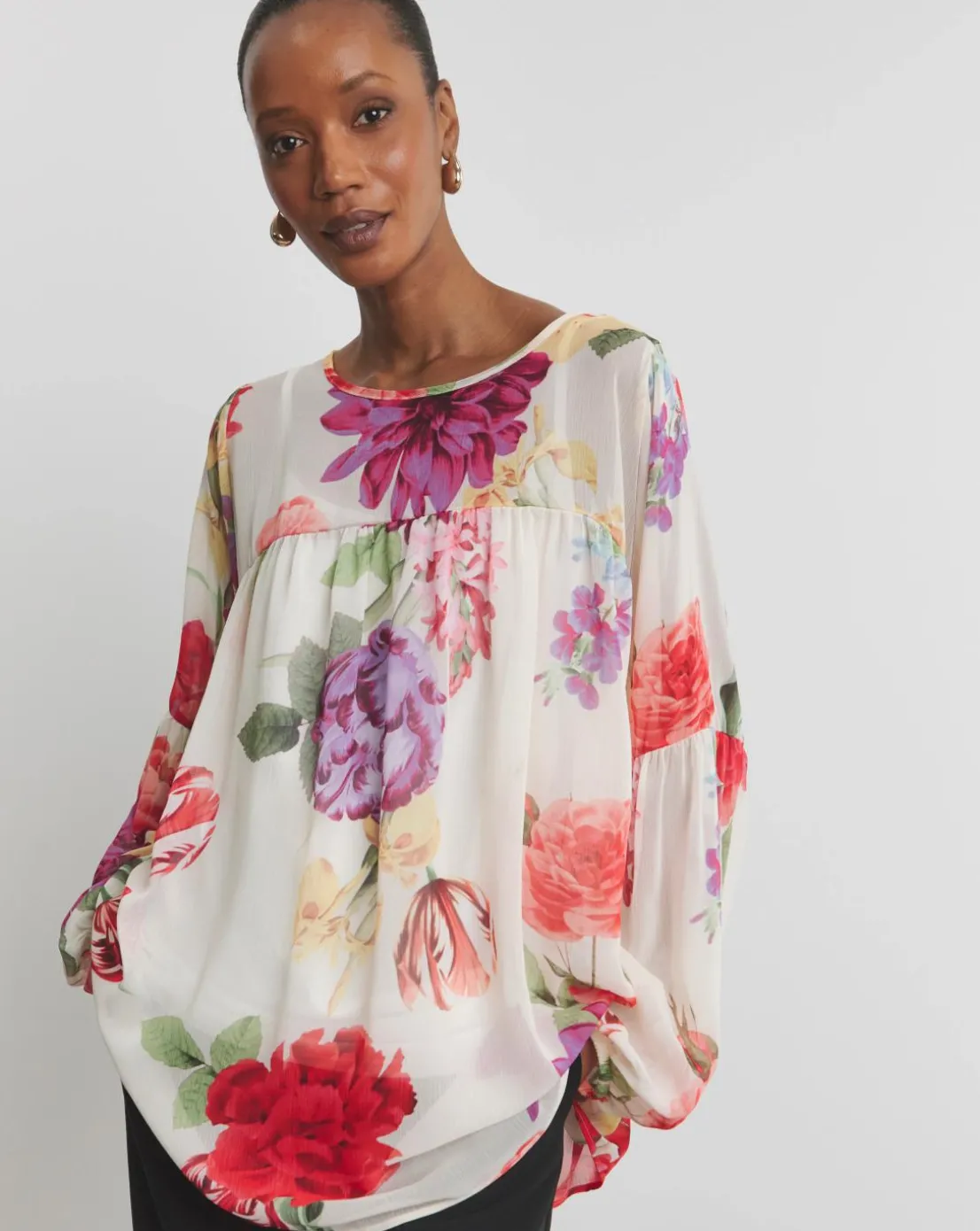 Joanna Hope Romantic Chiffon Blouse