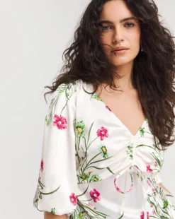 Joanna Hope Ruched Front Blouse