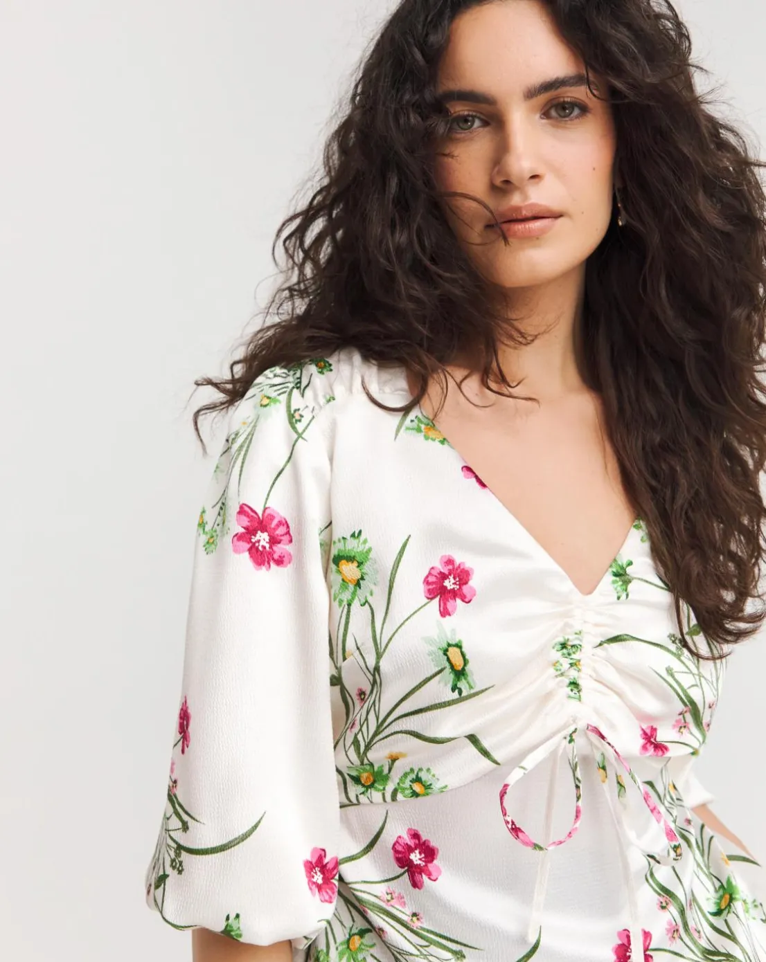 Joanna Hope Ruched Front Blouse