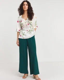 Joanna Hope Ruched Front Blouse