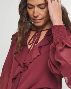 Joanna Hope Ruffle Blouse