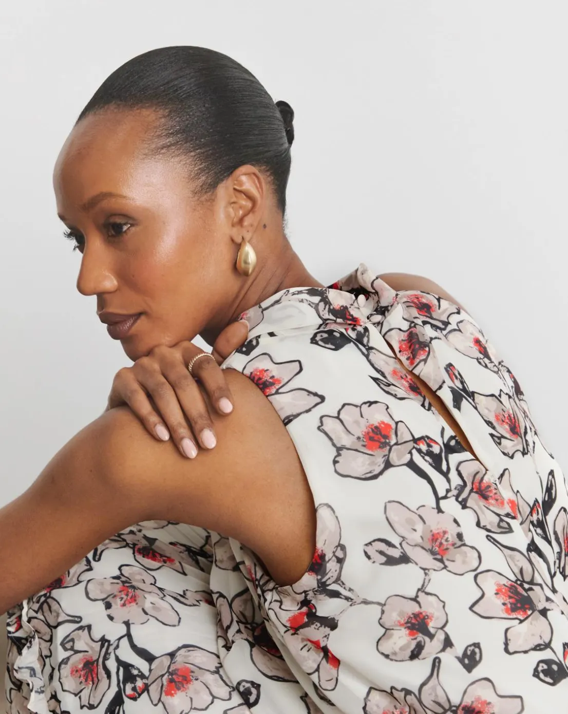 Joanna Hope Ruffle Pleated Dress