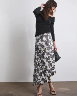 Joanna Hope Satin Pleated Skirt