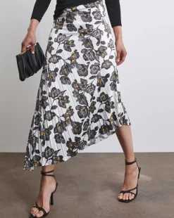 Joanna Hope Satin Pleated Skirt