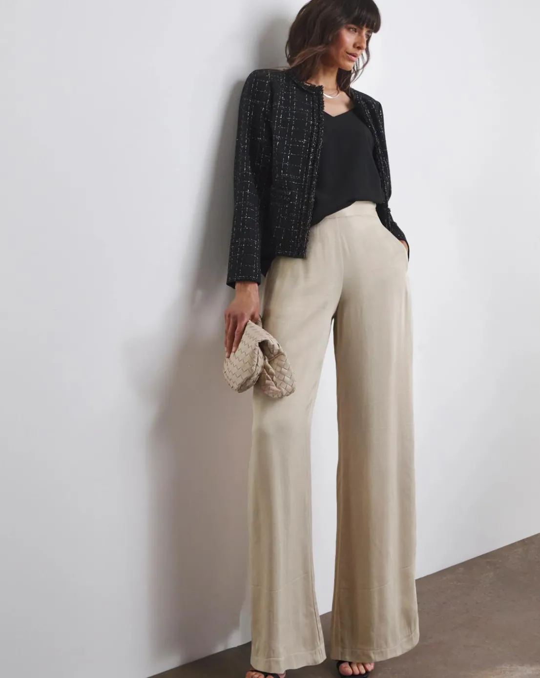 Joanna Hope Satin Wide Leg Trousers