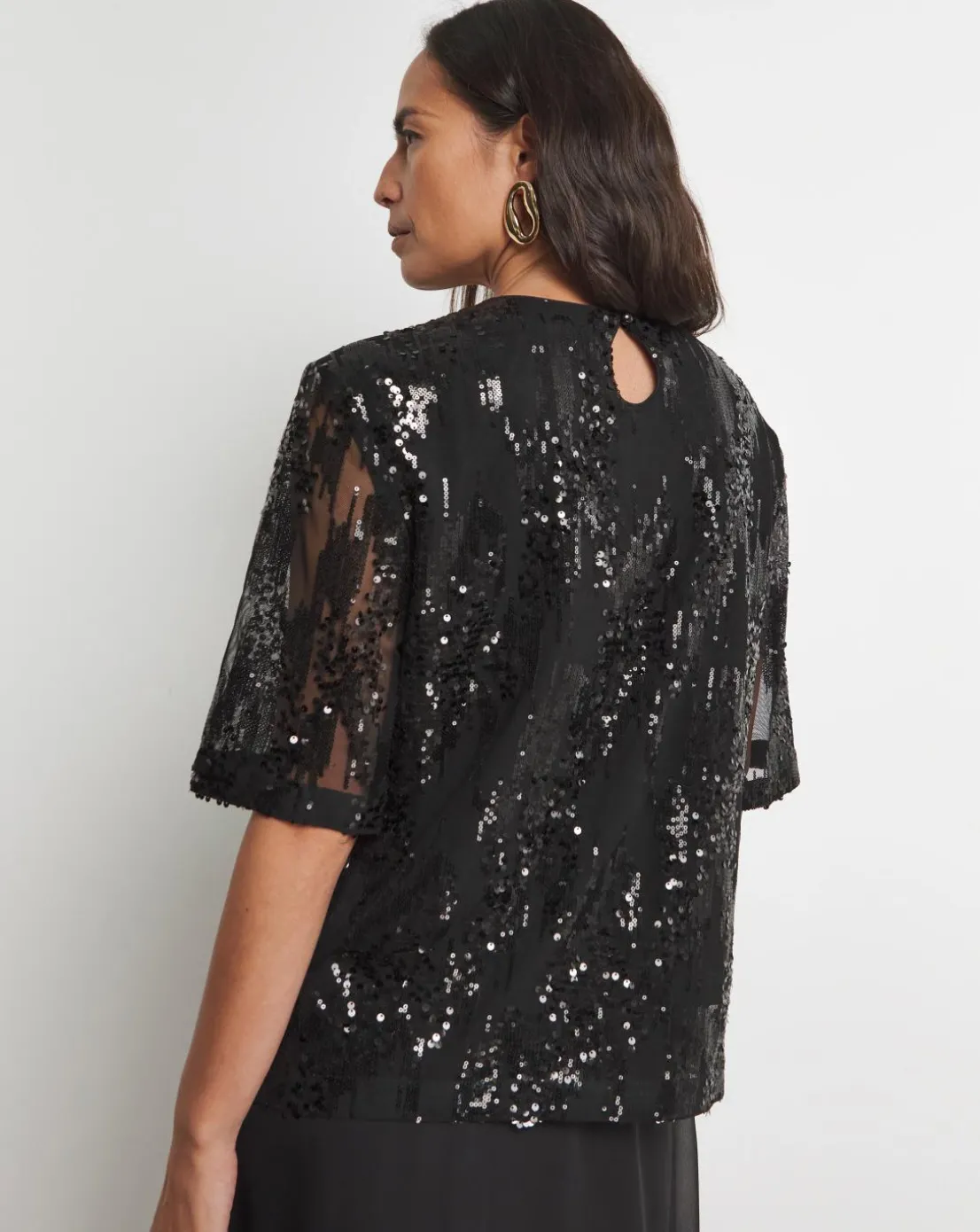 Joanna Hope Sequin Blouse