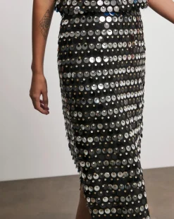 Joanna Hope Sequin Column Skirt
