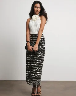 Joanna Hope Sequin Column Skirt