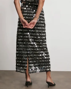 Joanna Hope Sequin Column Skirt