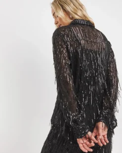 Joanna Hope Sequin Tassle Shirt