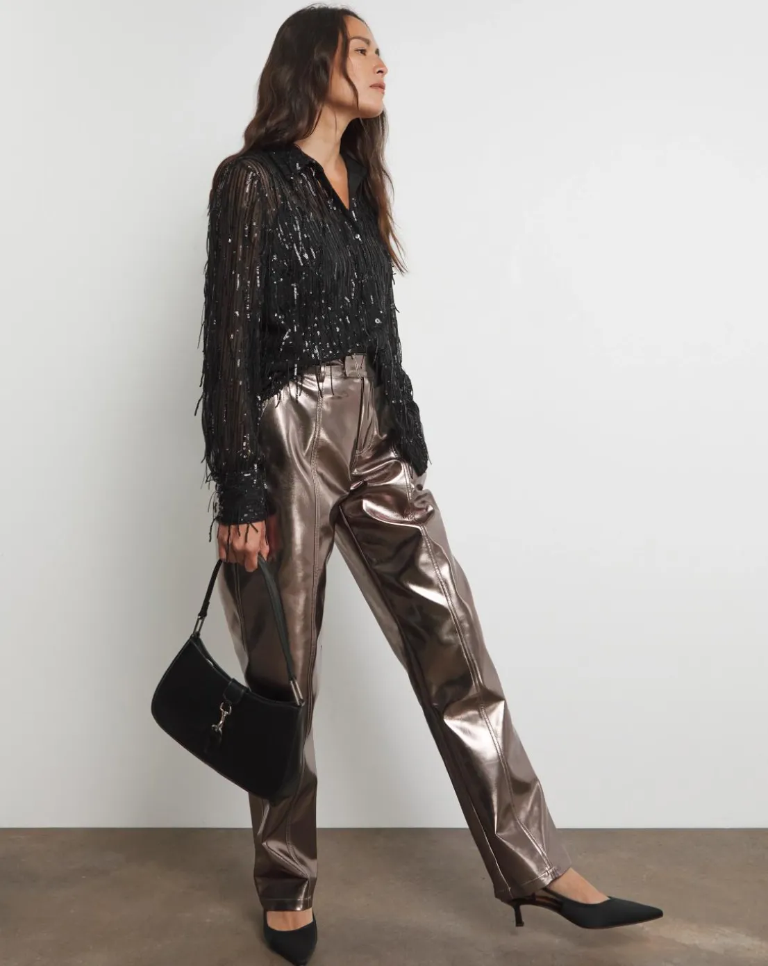Joanna Hope Sequin Tassle Shirt