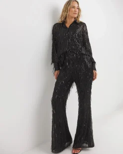 Joanna Hope Sequin Tassle Trousers