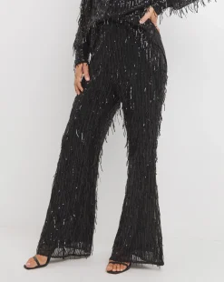 Joanna Hope Sequin Tassle Trousers