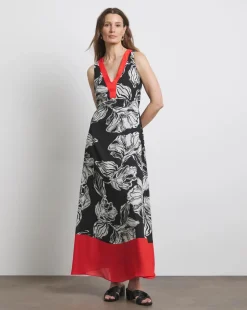 Joanna Hope Sleeveless Border Print Dresses