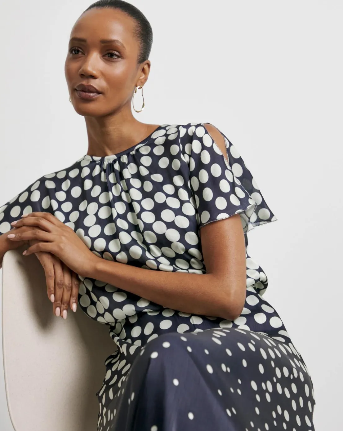 Joanna Hope Split Sleeve Maxi Dress