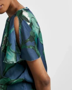 Joanna Hope Split Sleeve Maxi Dress