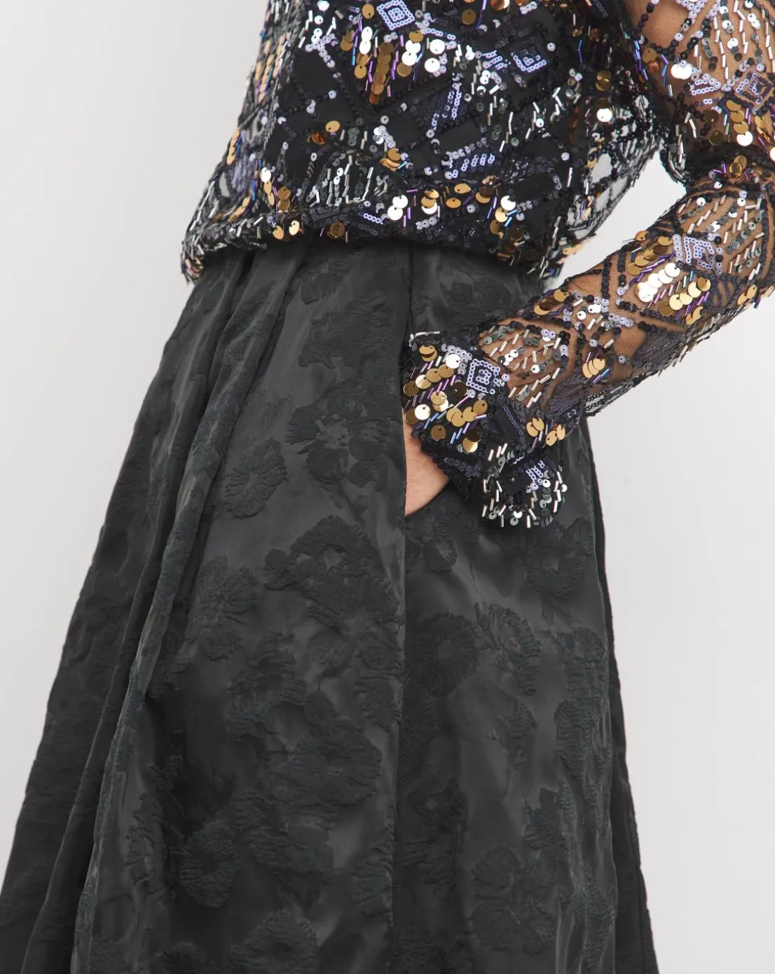 Joanna Hope Textured Bubble Hem Skirt