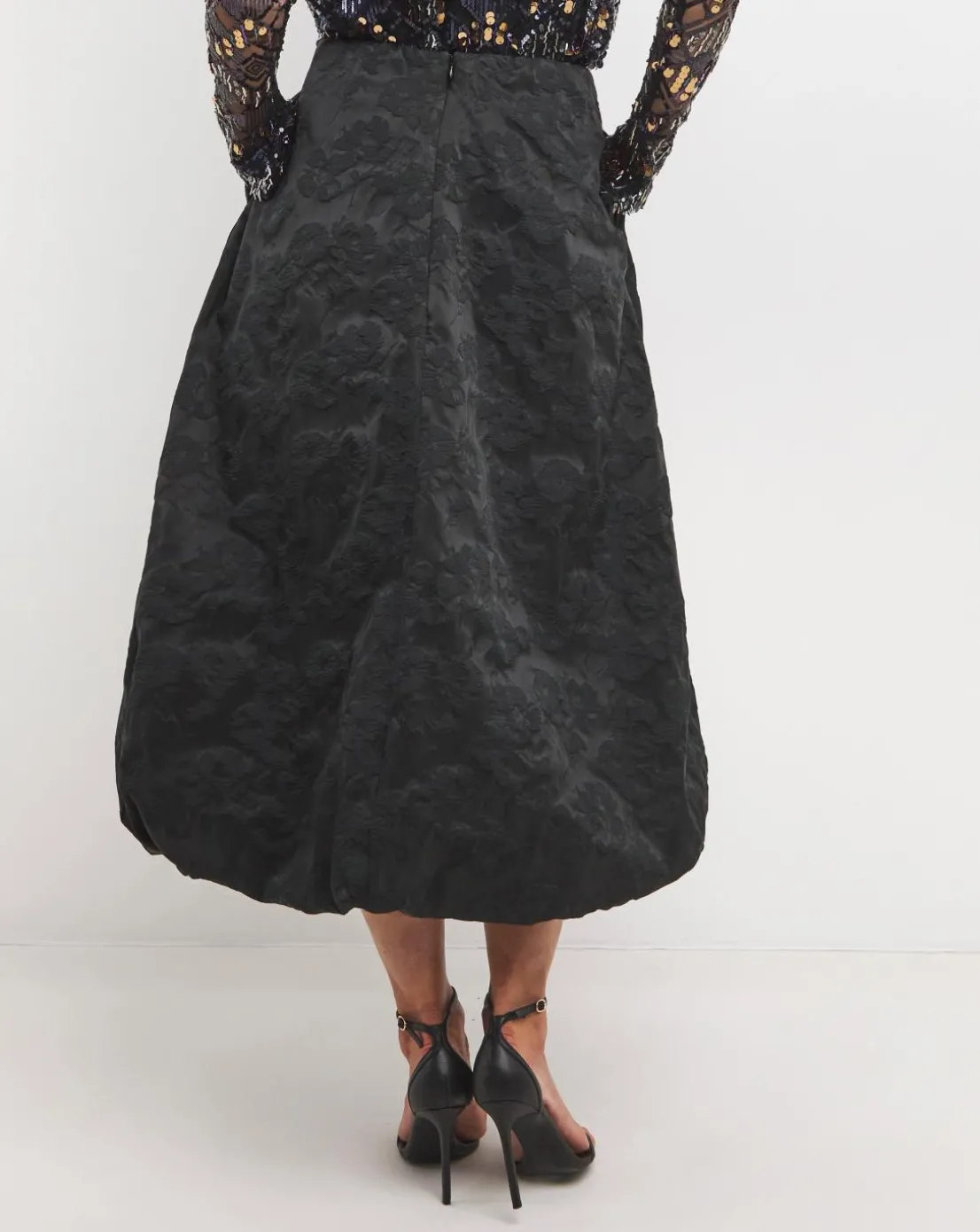 Joanna Hope Textured Bubble Hem Skirt