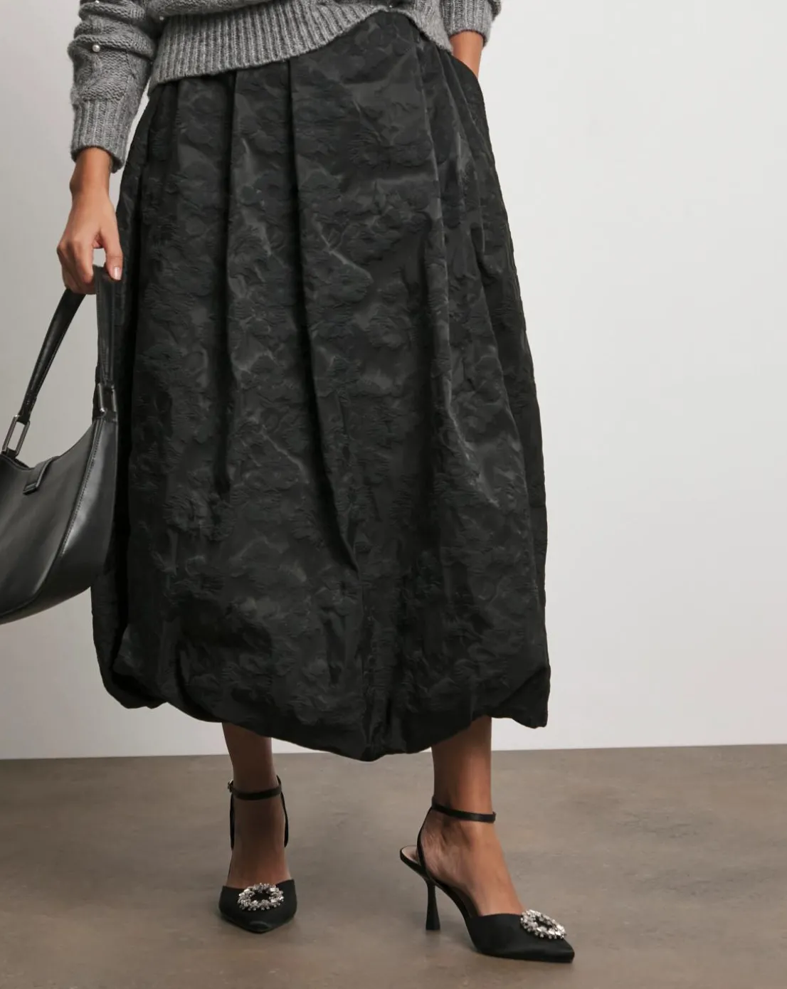 Joanna Hope Textured Bubble Hem Skirt