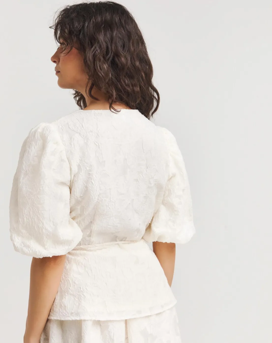 Joanna Hope Textured Wrap Blouse