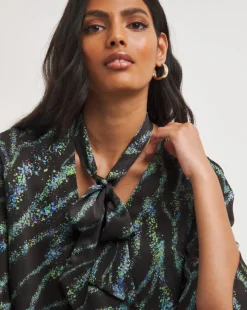 Joanna Hope Tie Neck Blouse