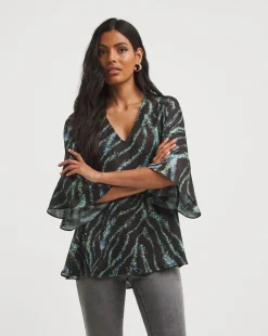 Joanna Hope Tie Neck Blouse