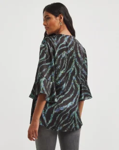 Joanna Hope Tie Neck Blouse