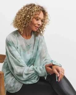 Joanna Hope Tie Sleeve Blouse