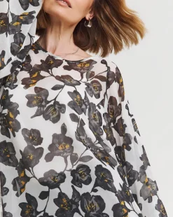 Joanna Hope Tie Sleeve Blouse