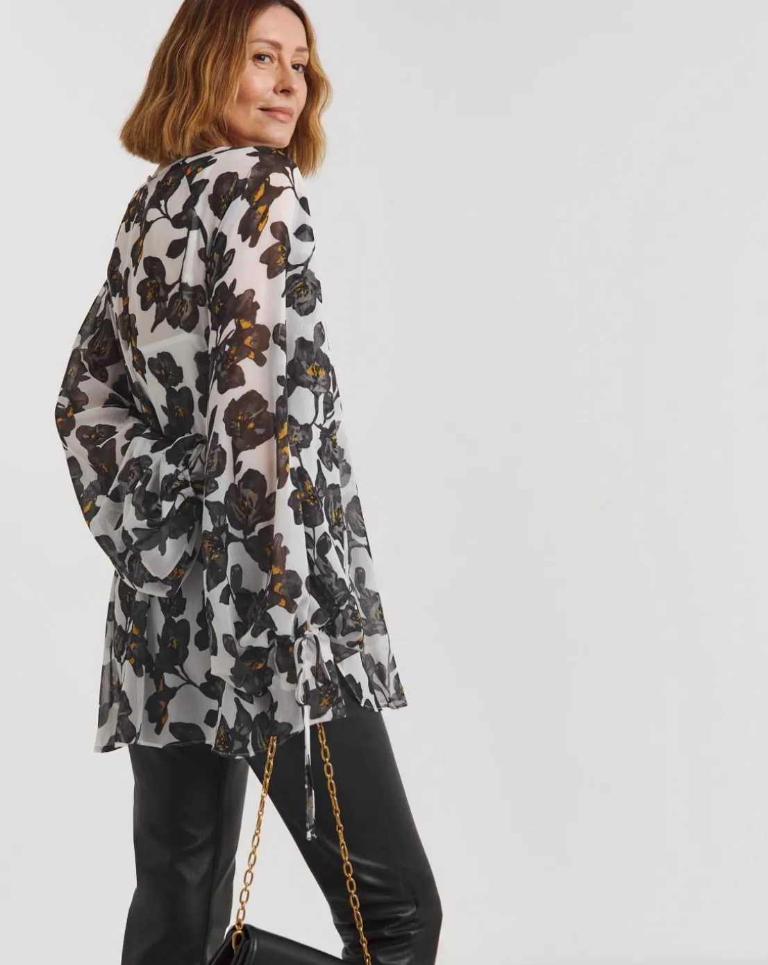 Joanna Hope Tie Sleeve Blouse