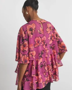 Joanna Hope Tiered Ruffle Blouse