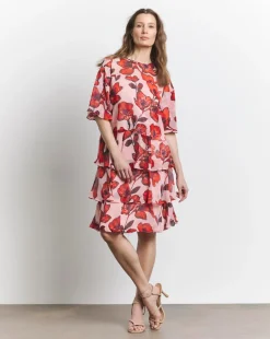 Joanna Hope Tiered Shift Dress
