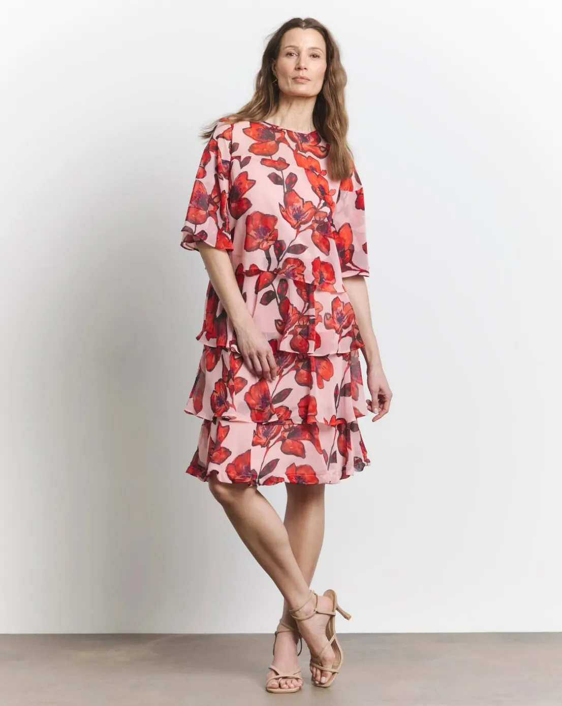 Joanna Hope Tiered Shift Dress