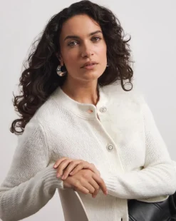 Joanna Hope Tulle Knit Cardigan