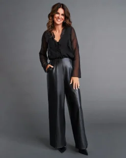 Joanna Hope Wide Leg PU Trousers