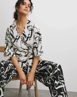 Joanna Hope Wrap Blouse