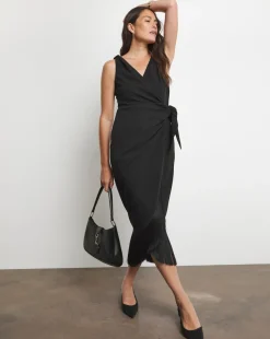 Joanna Hope Wrap Dress With Fringing