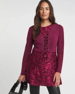 Joe Browns Berry Merry Devore Tunic