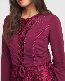 Joe Browns Berry Merry Devore Tunic