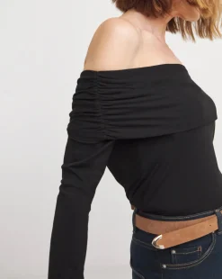 Joe Browns Black Bardot Jersey Top