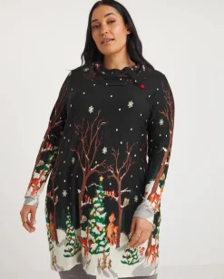 Joe Browns Black Winter Wonderland Christmas Tunic